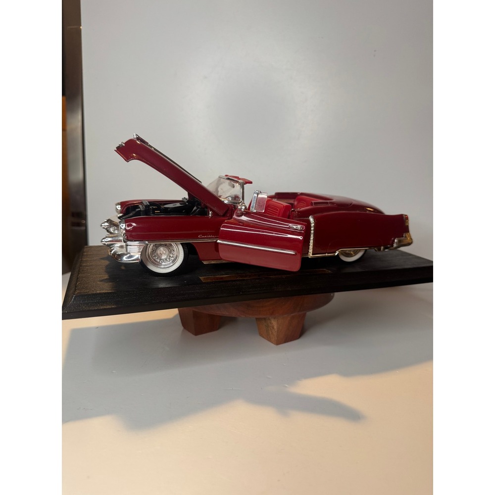 Anson 1953 Cadillac Convertible 1 18 Diecast Model Car Burgundy Eldorado Display